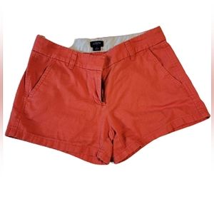J Crew women's orange short Chico shorts size 0